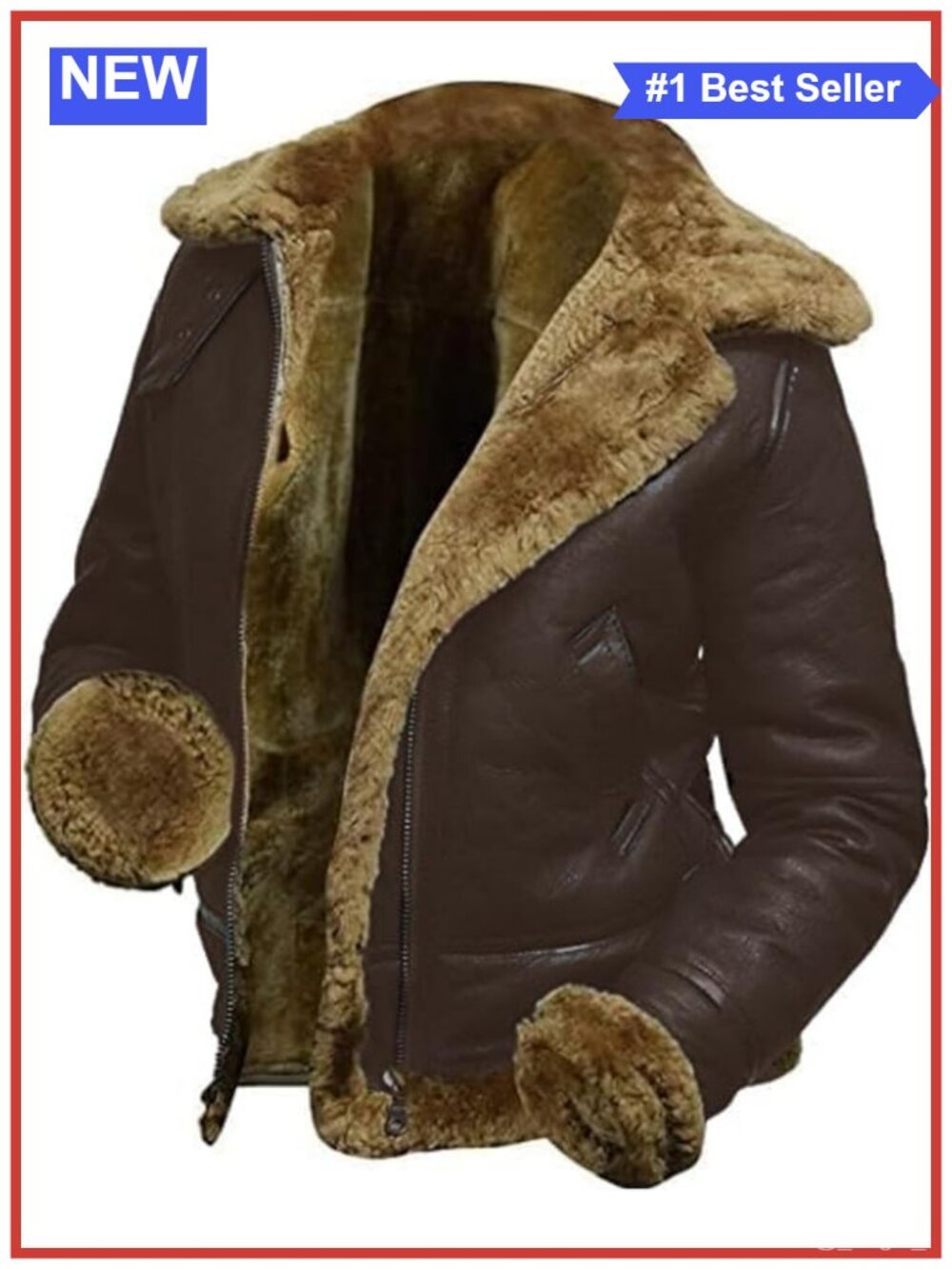 Womens B3 Shearling Bomber Aviator Jacket Genuine Sheepskin Leather Removable
